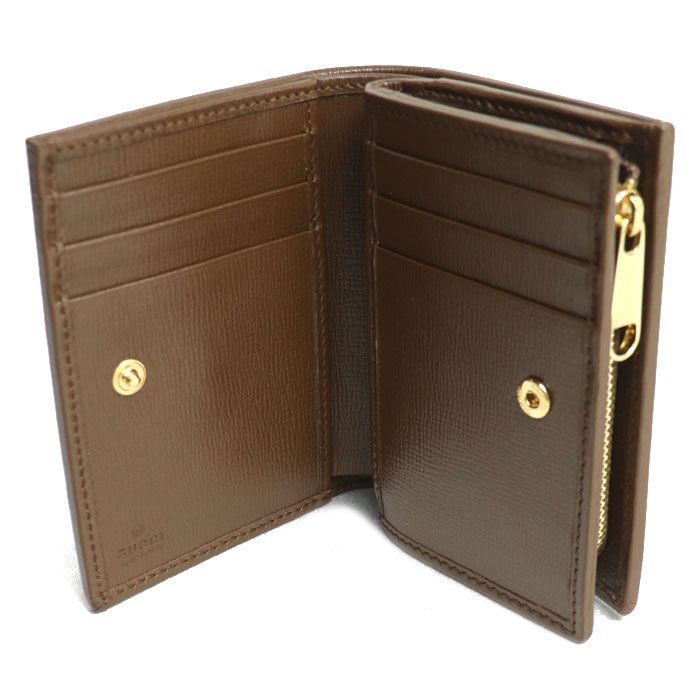 Gucci Horsebit 1955 Card Case Wallet Bifold Beige Ebony 92 tcg — view 3