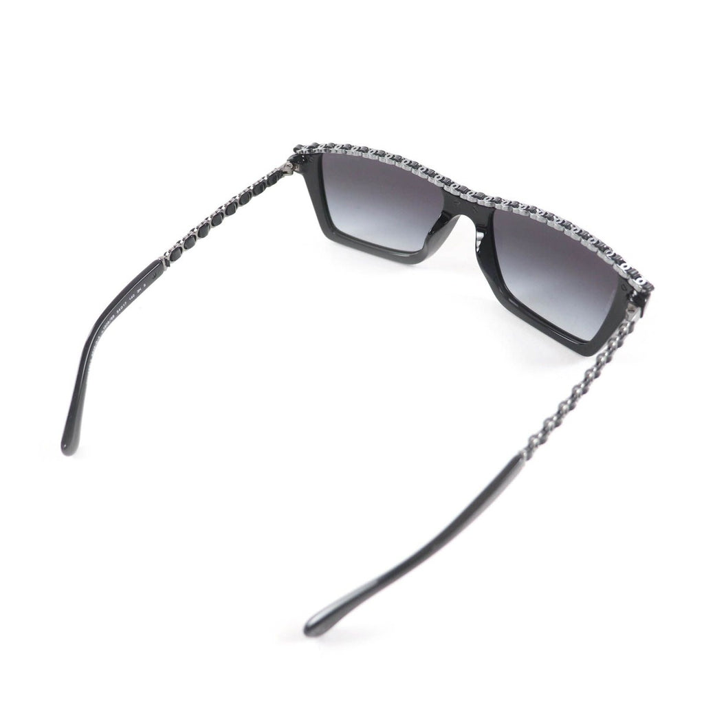 Chanel Rectangle Shape Sunglasses CC Logo Eyewear Black 54 17 140 — view 4