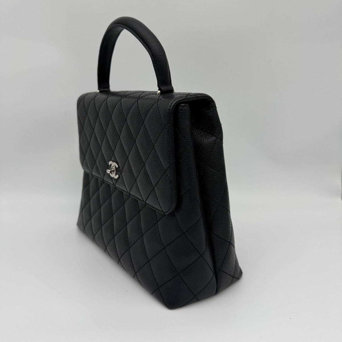 Chanel Caviar Leather Top Handle Handbag — view 4