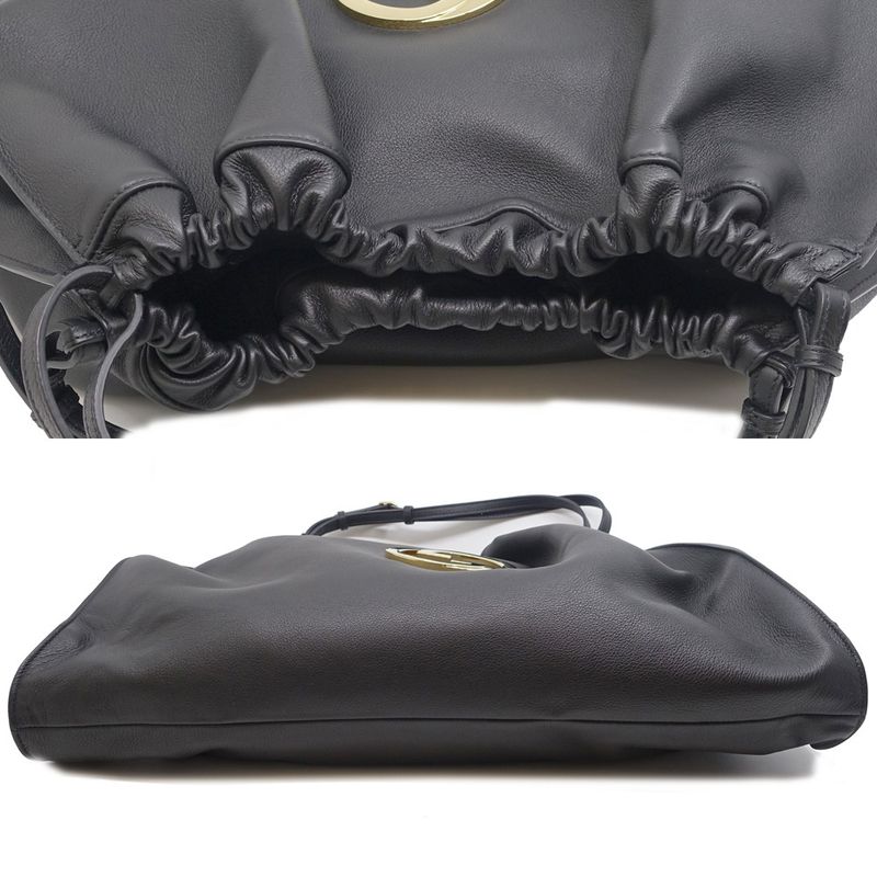 Gucci Blondie 2-Way Bag Hand Shoulder Leather RFID Black — view 4