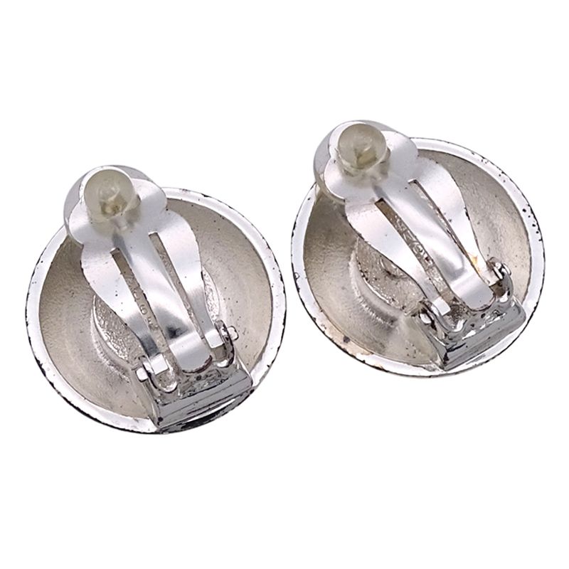 Chanel Coco Mark Metal GP Silver Gold Round Vintage — view 5