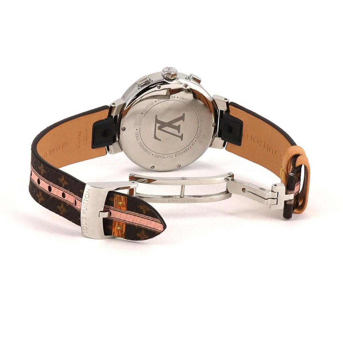 Louis Vuitton Tambour Moonstar Chrono Qa032 SS Quartz — view 6