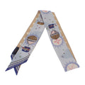 Louis Vuitton Eclipse Bandeau Scarf Silk Blue Beige