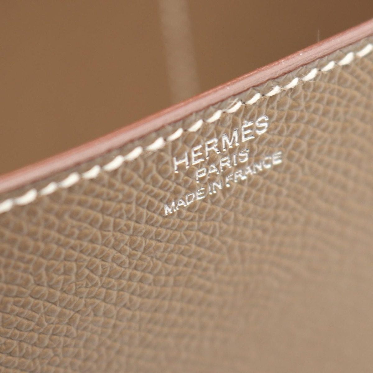 Hermes Shoulder Bag Della Cavalleria Mini Etoupe Leather — view 4