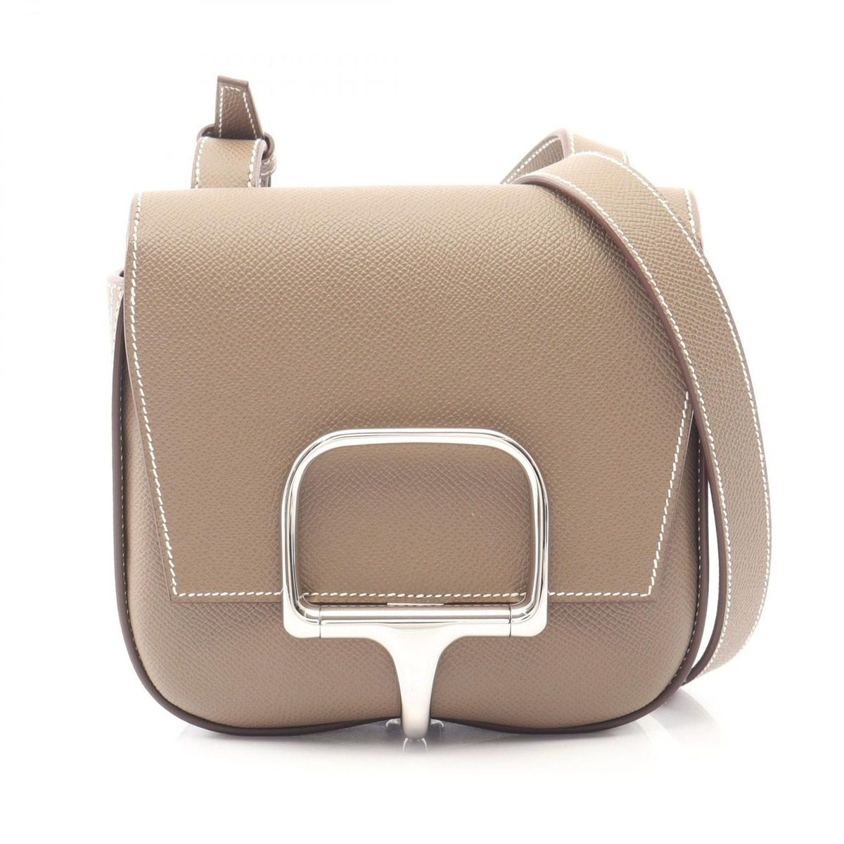 Hermes Shoulder Bag Della Cavalleria Mini Etoupe Leather