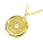 Hermes Sellier Pendant Yellow Gold 18K Diamond Necklace