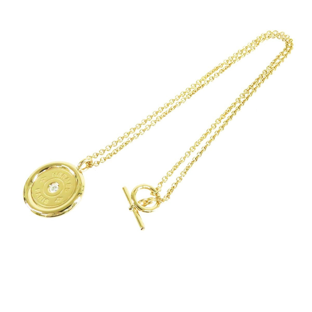 Hermes Sellier Pendant Yellow Gold 18K Diamond Necklace — view 3