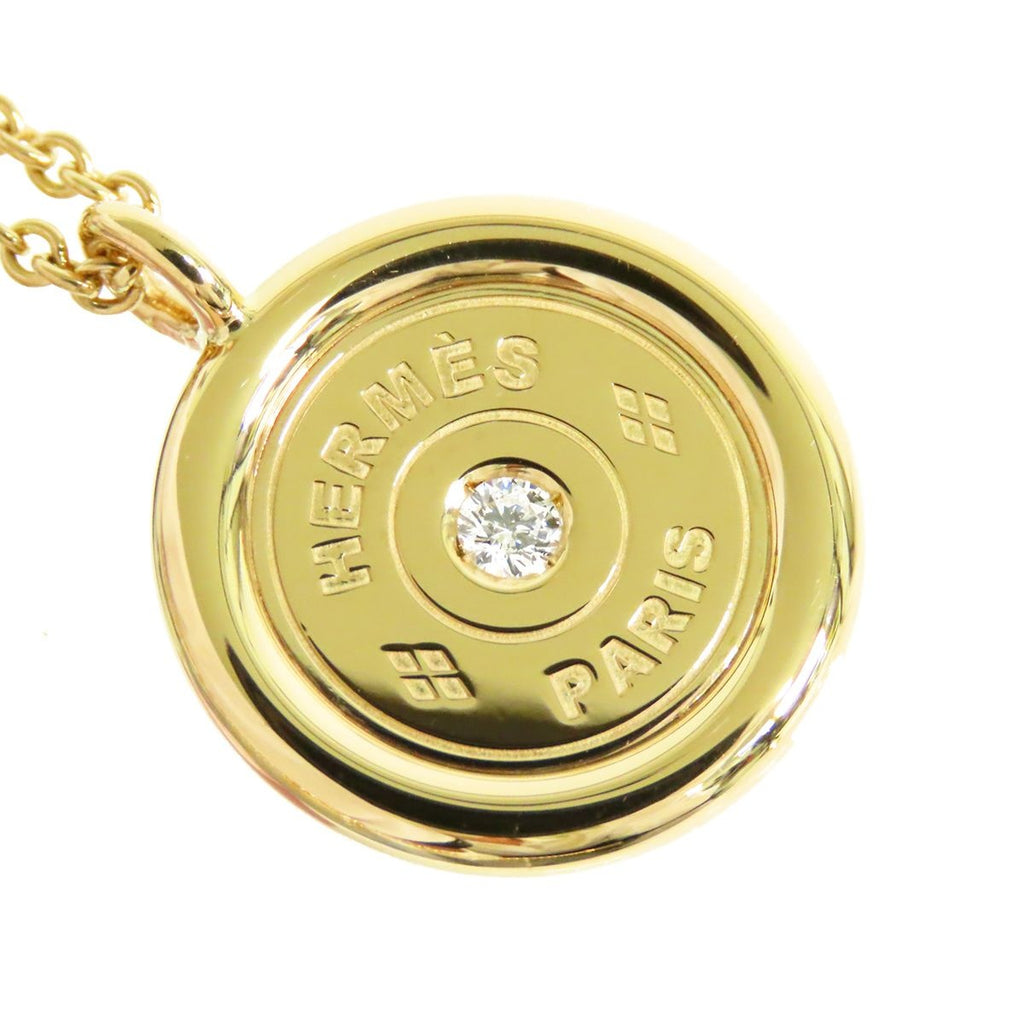 Hermes Sellier Pendant Yellow Gold 18K Diamond Necklace — view 4