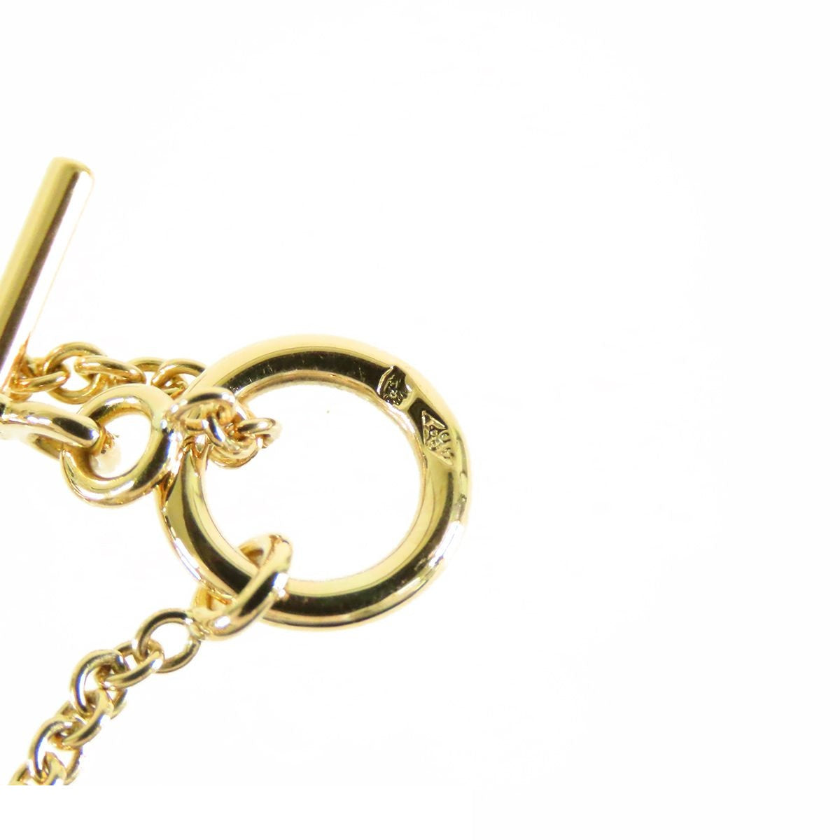 Hermes Sellier Pendant Yellow Gold 18K Diamond Necklace — view 5