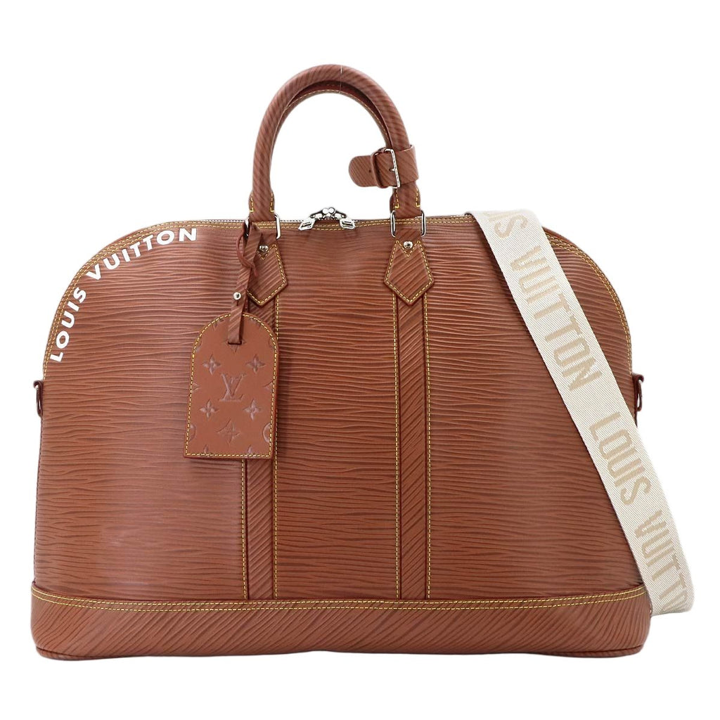 Louis Vuitton Epi XL Alma Travel GM 2-Way Bag Cognac