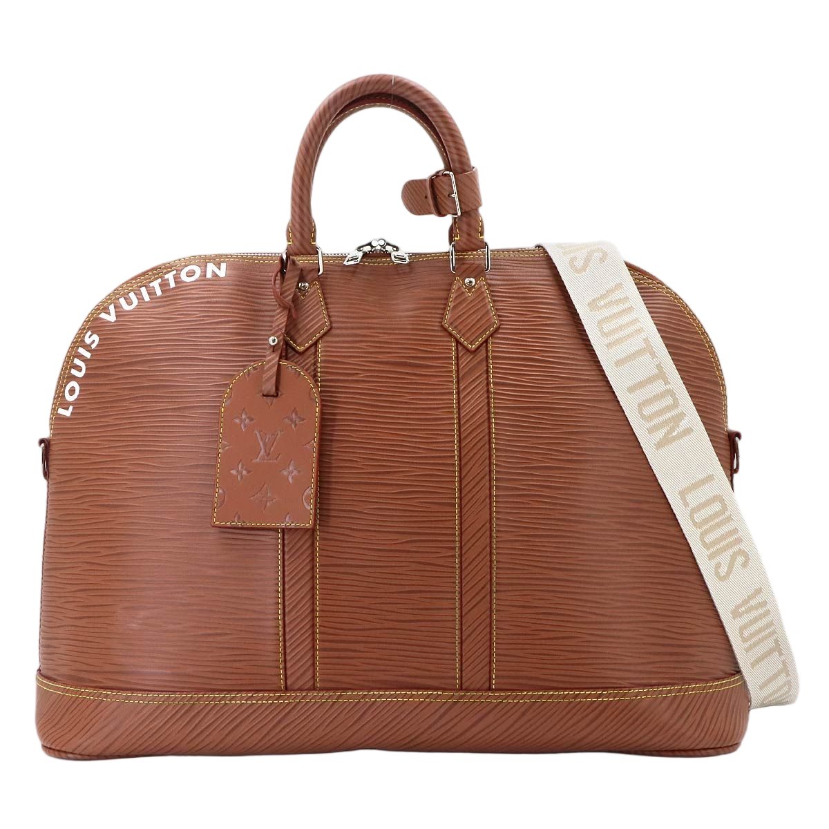 Louis Vuitton Epi XL Alma Travel GM 2-Way Bag Cognac
