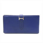 Hermes Epsom Bearn Souffle Blue Wallet Bifold