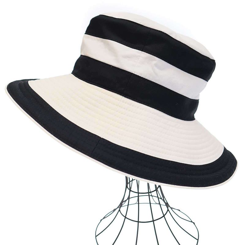 Hermes Cotton Linen Hat Black and White 57 — view 3