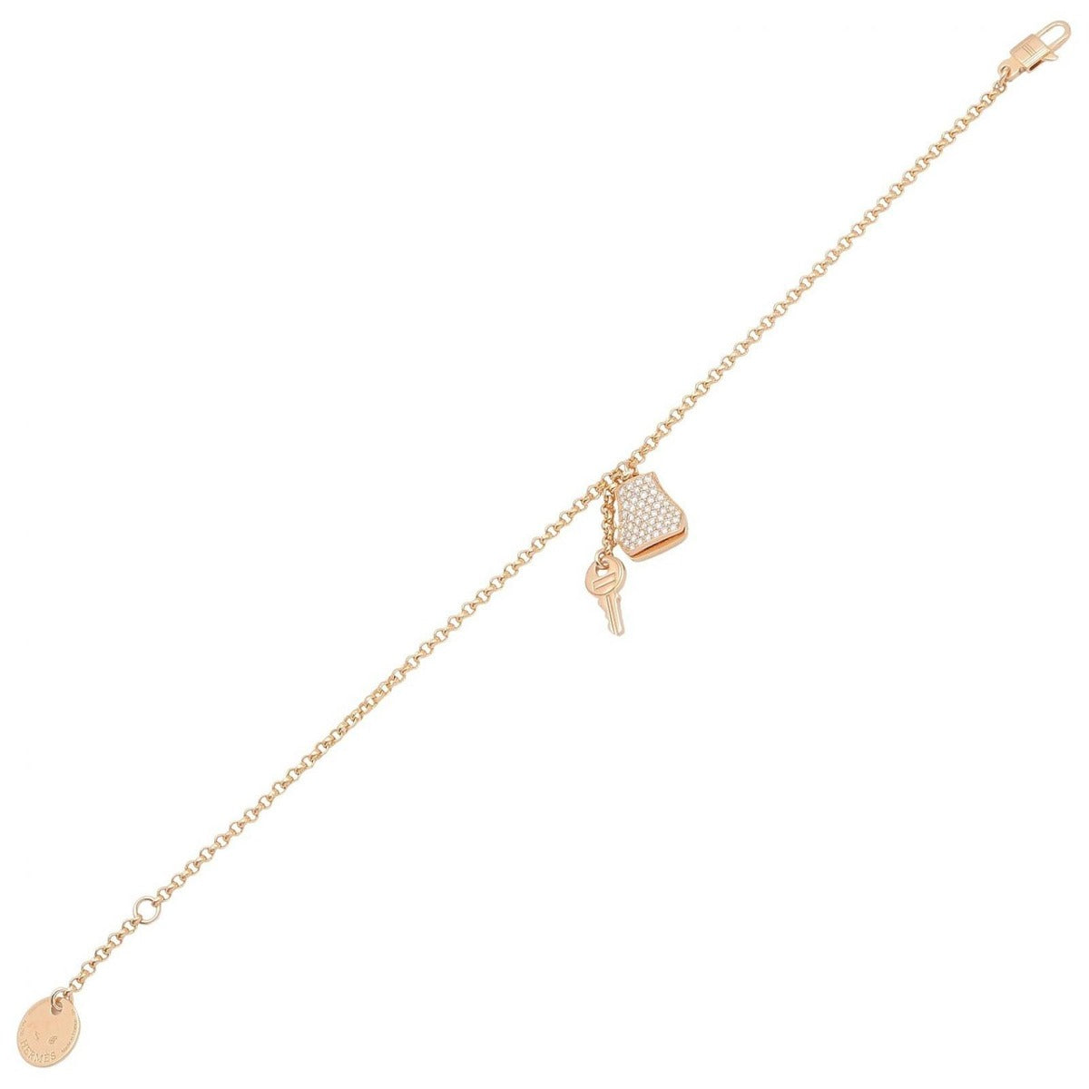 Hermes Bracelet Kelly Clochette Small PM 18k Pink Gold Diamond — view 3