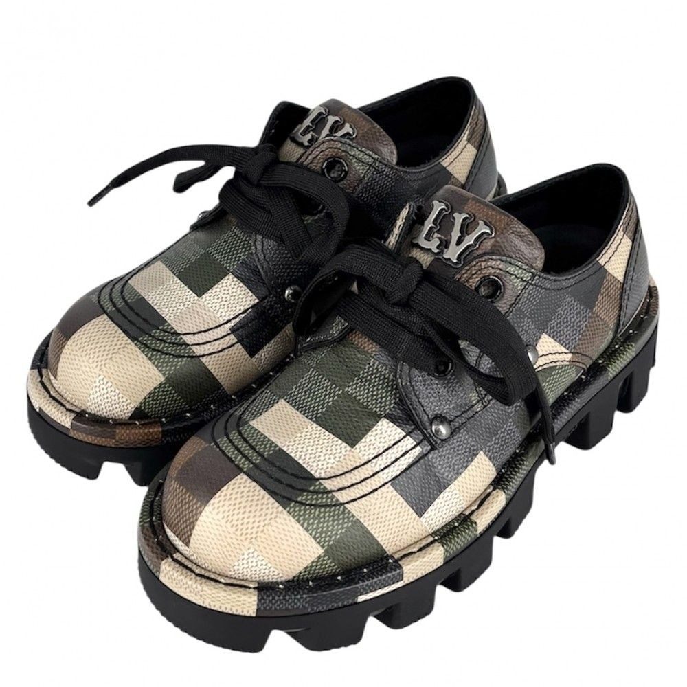 Louis Vuitton Loafers LV Checker Damoflage Shoes LV Combat Boot 6 Sizes