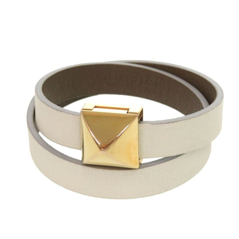 Hermes Medor Dubretour Leather White Gold Hardware Bracelet Accessories 0030 — view 2