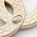 Chanel Brooch Corsage Gold Black Coco Mark Bicolor — view 7