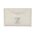 Louis Vuitton Card Holder Lock Me Case Calf Leather White 0371