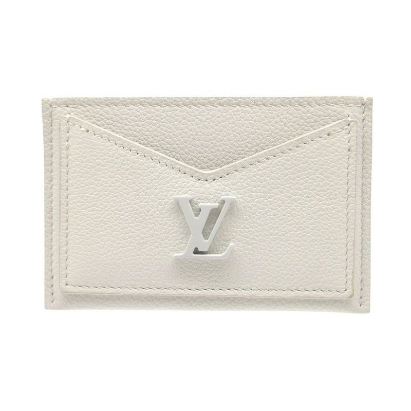 Louis Vuitton Card Holder Lock Me Case Calf Leather White 0371 — view 2