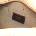 Fendi Shoulder Bag Zucchino Beige Canvas Leather — view 4