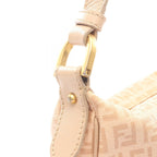 Fendi Shoulder Bag Zucchino Beige Canvas Leather — view 6