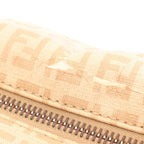 Fendi Shoulder Bag Zucchino Beige Canvas Leather — view 7