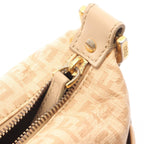 Fendi Shoulder Bag Zucchino Beige Canvas Leather — view 8
