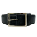 Prada 2 Cc121 4 Belt Saffiano Leather Black Silver