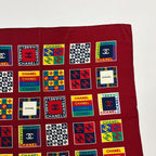 Chanel CC Logo Scarf Silk Red Vintage — view 3