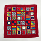 Chanel CC Logo Scarf Silk Red Vintage