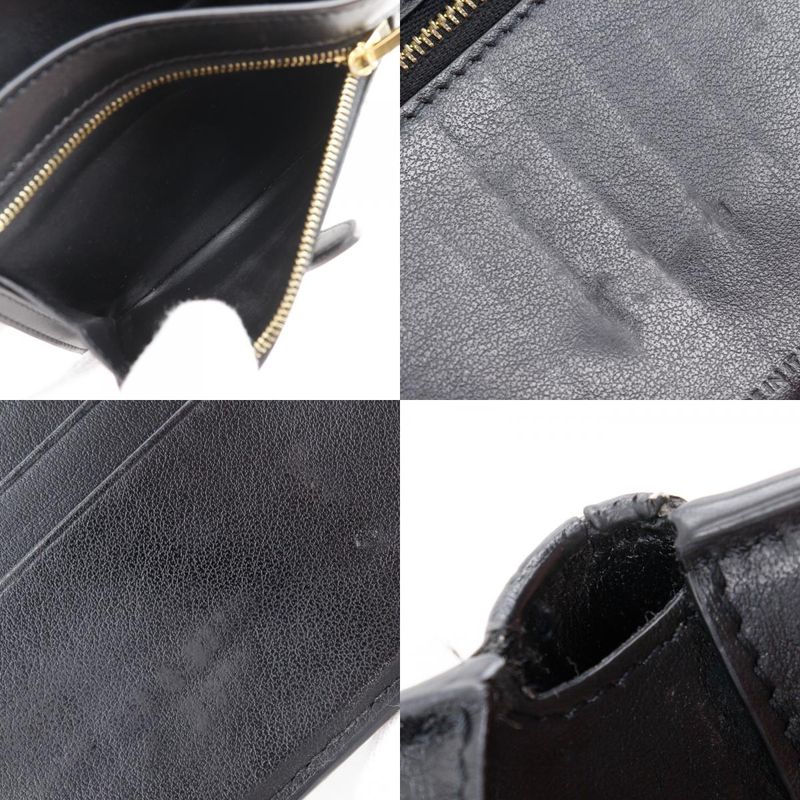 Celine Medium Strap Wallet Calf Black Bifold — view 9