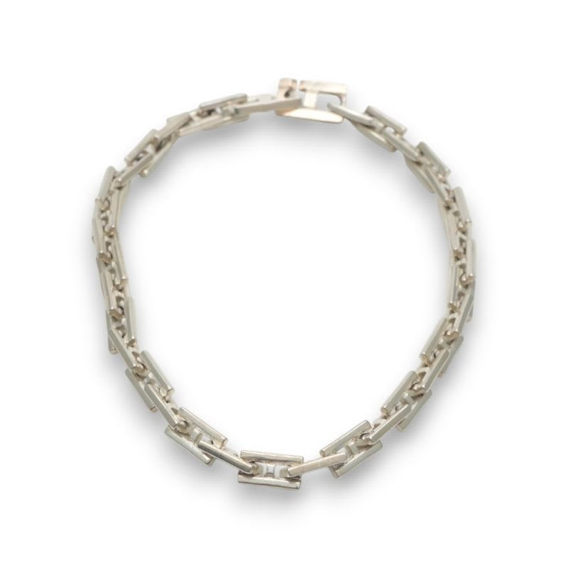 Hermes Cles Bracelet Bangle Cuff 925 Silver — view 2