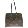 Louis Vuitton Monogram Reverse On The Go GM Handbag Brown Leather