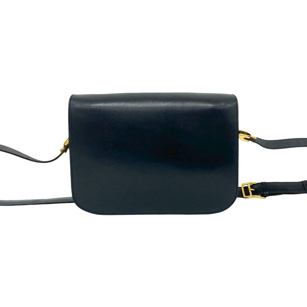 Celine Vintage Logo Carriage Calf Leather Shoulder Bag — view 3