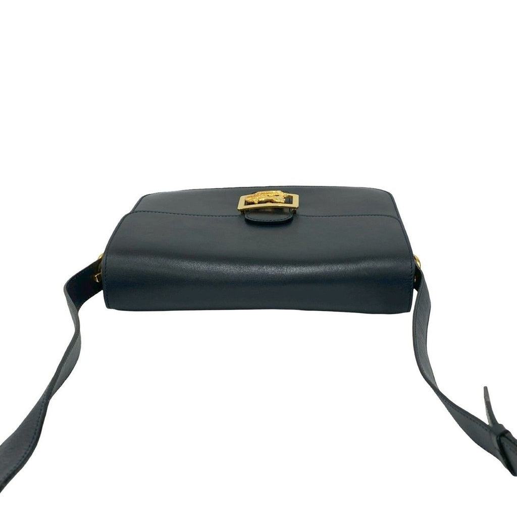 Celine Vintage Logo Carriage Calf Leather Shoulder Bag — view 4