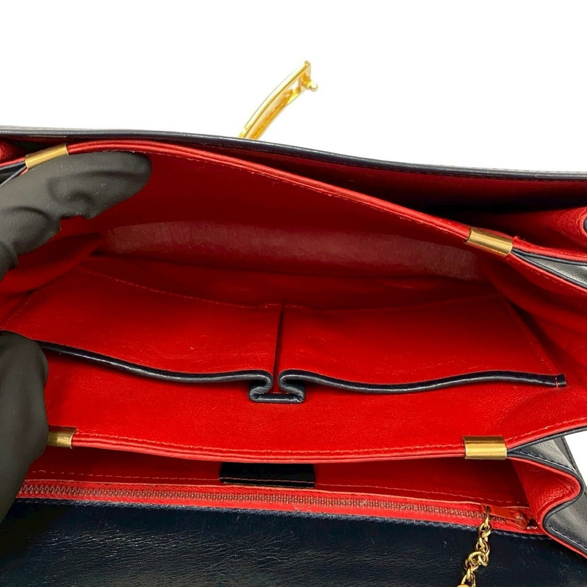 Celine Vintage Logo Carriage Calf Leather Shoulder Bag — view 9