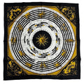 Hermes Carre 90 Dies ET Hore Astrology Silk Scarf Black Gold