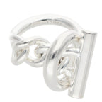 Hermes Croisette Silver Ring 50 10 — view 2