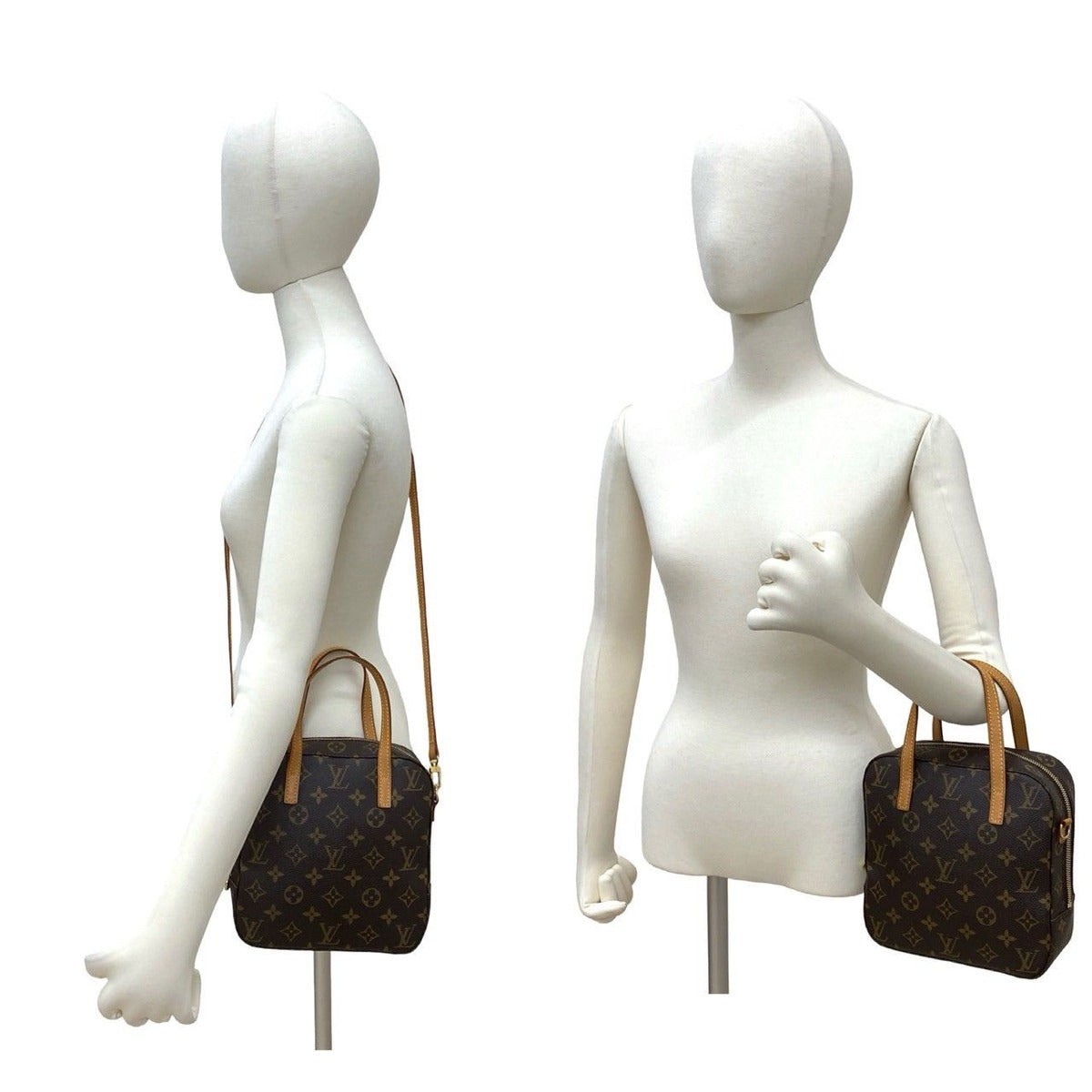 Louis Vuitton Vintage Spontini Monogram Leather 2-Way Shoulder Bag Brown — view 2