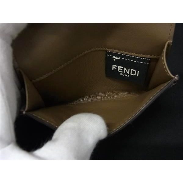 Fendi Peekaboo Leather Turnlock Card Case Business Holder Pink — view 4