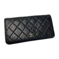 Chanel Quilted Timeless Classic Black Bifold Long Wallet