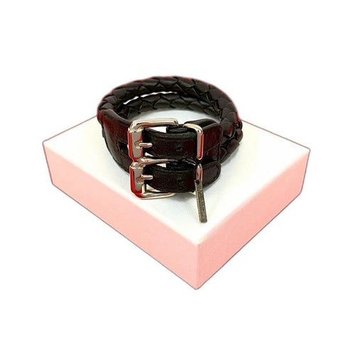 Bottega Veneta Intrecciato Leather Bracelet Bangle