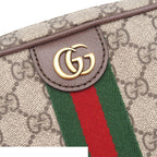 Gucci Ophidia Small Cross Belt Bag ‎ Beige Dark Brown GG Supreme Canvas 2-Way — view 6