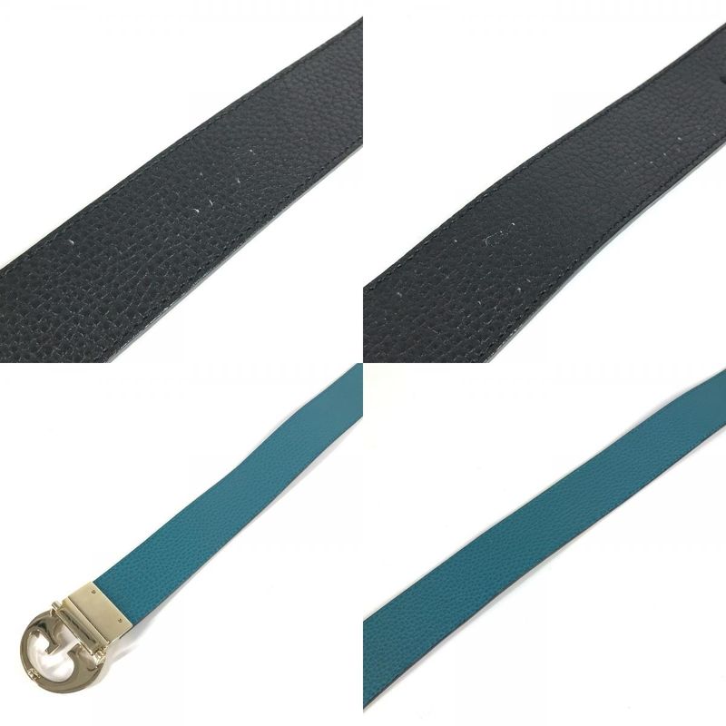 Gucci Belt Double G GG Logo Leather Black — view 9