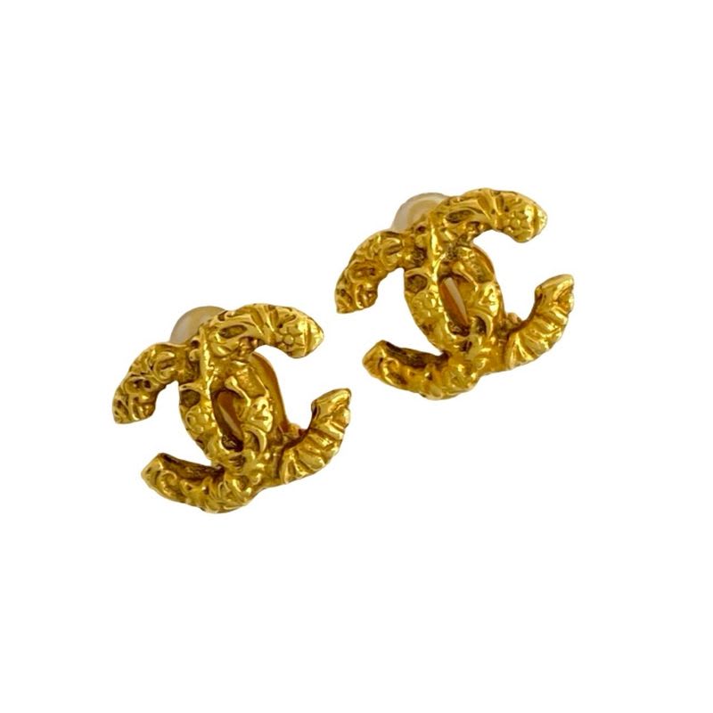 Chanel Vintage Coco Mark Motif Earrings Ear Cuff Accessory Gold 16506 — view 5