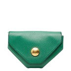 Hermes Levain Quatre Coin Purse Green Leather
