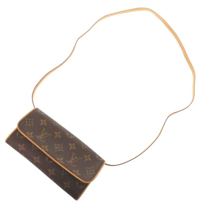 Louis Vuitton Pochette Twin PM Monogram Shoulder Bag 0088 — view 4