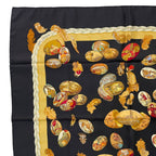 Hermes Scarf Silk Carre 90 Couvee D'hermes Chicks Black — view 3