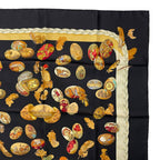 Hermes Scarf Silk Carre 90 Couvee D'hermes Chicks Black — view 4