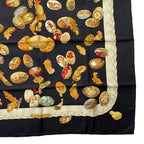 Hermes Scarf Silk Carre 90 Couvee D'hermes Chicks Black — view 6